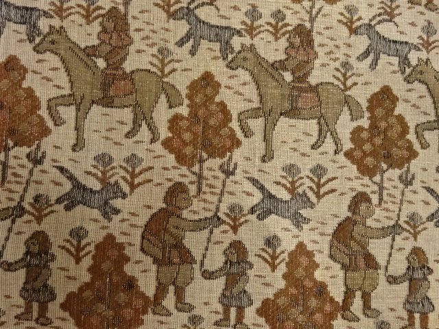 JAPANESE KIMONO / ANTIQUE NAGOYA OBI / WOVEN ANIMALS